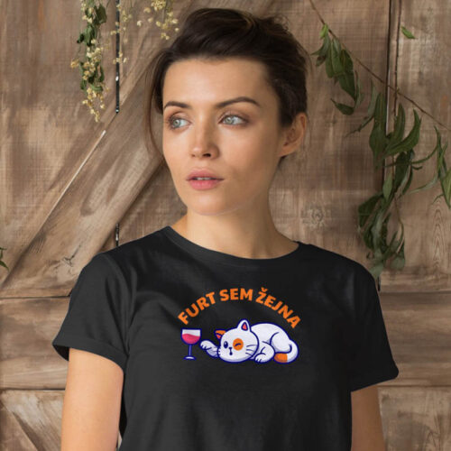 furt-sem-zejna-majica-s-tiskom-crna-muska-kajkavski Furt sem žejna - Majica kratka ŽENSKA