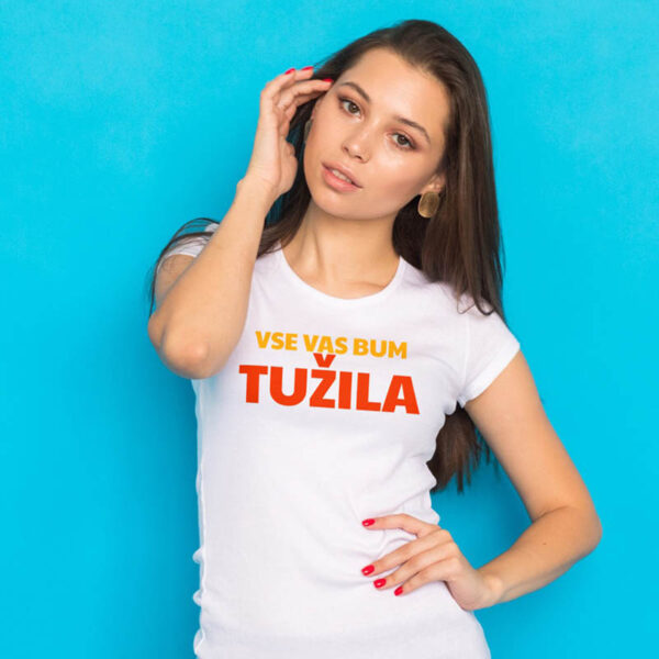Vse vas bum tužila - Majica bijela ŽENSKA