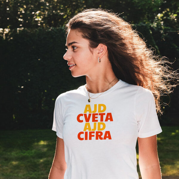 cveta_cifra_z Ajd Cveta ajd Cifra - Majica kratka bijela