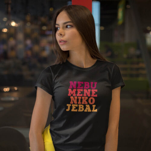 nebu-mene-miko-jebal-majica-bijela-zenska-crna Nebu mene niko jebal – Majica kratka