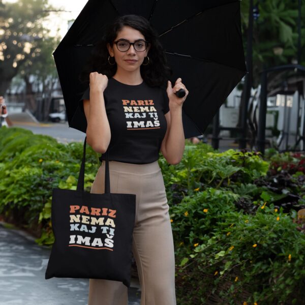 pariz-nema-kaj-ti-imas-majica-i-torba Pariz nema kaj ti imaš - komplet majica + torba (crno)