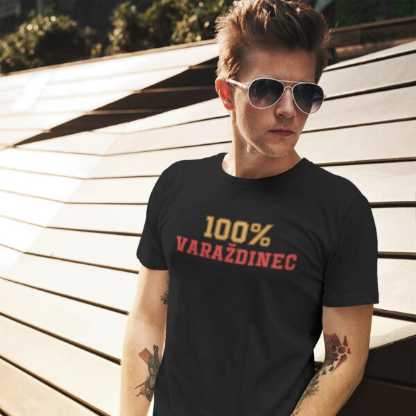 sto-posto-varazdinec Crna majica sa natpisom 100% varaždinec