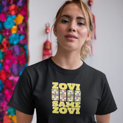 Crna majica sa natpisom Zovi same zovi