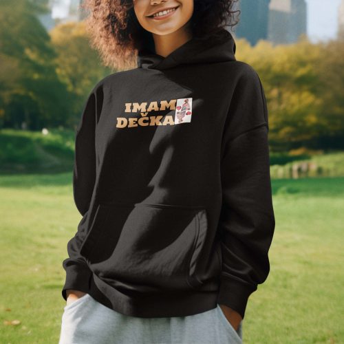 imam decka hoodie kajkavski belot Imam dečka - Hoodie crna