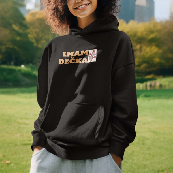 imam decka hoodie kajkavski belot Imam dečka - Hoodie crna