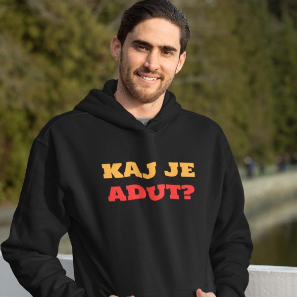kaj je adut hoodie kajkavski Kaj je adut? - Hoodie crna