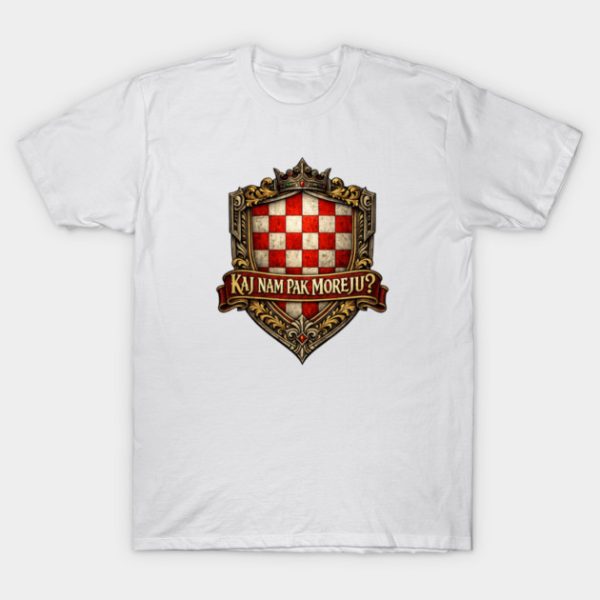 navijacka majica kaj nam pak moreju 2v muska bijela Navijačka "Kaj nam pak moreju?" V.2 - Majica kratka